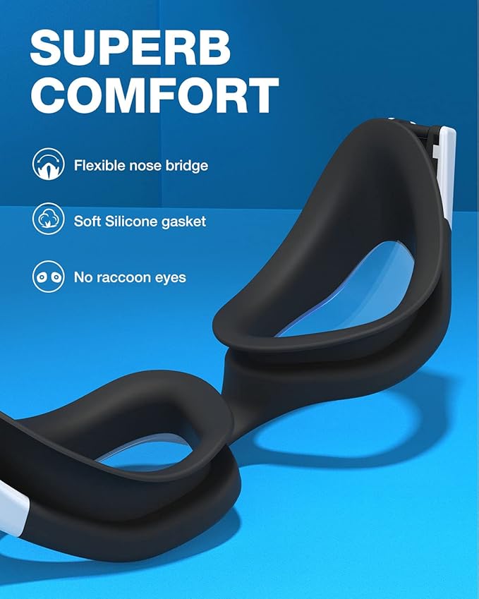 ZIONOR G1 Polarized Swimming Goggles for Unisex Adult Women Anti Fog 100% Anti UV Diving Goggles-StrideForce Fitness