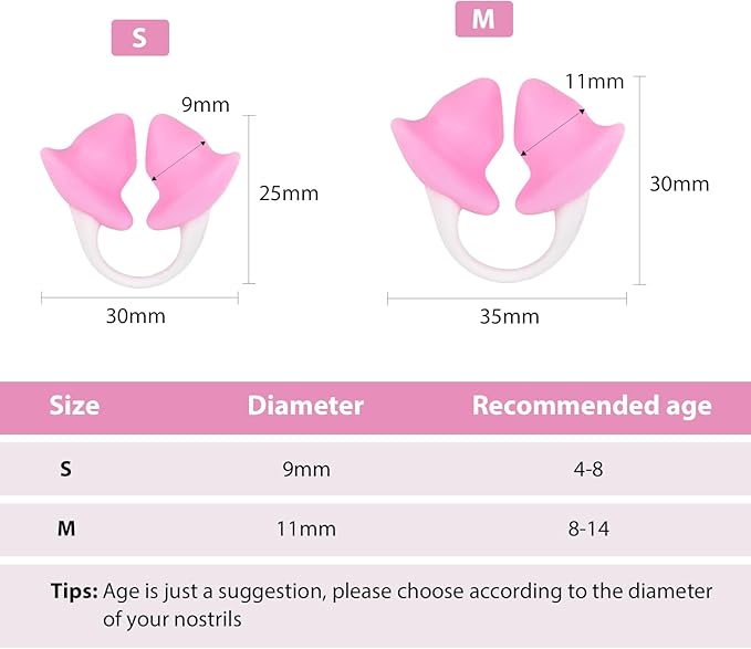 Nose Plugs for Swimming for Kids(Age 4-7),Painless Nose Clip for Swimming, Ensure Comfort and Safety in The Water-StrideForce Fitness