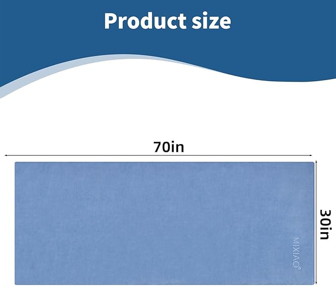 Infrared Sauna Blanket Towel Inserted 30" x 70" Reusable Machine Washable Insert Towel Easy Detoxification Simplifies Clean-Up Super Absorbent Perfect Companion for Infrared Sauna Blanket (Blue)-StrideForce Fitness