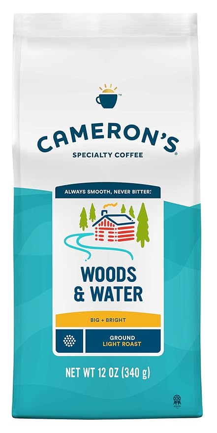 Cameron's Coffee Roasted Ground Coffee Bag, Woods & Water, 12 Ounce, Pack of 6 - NEW-StrideForce Fitness