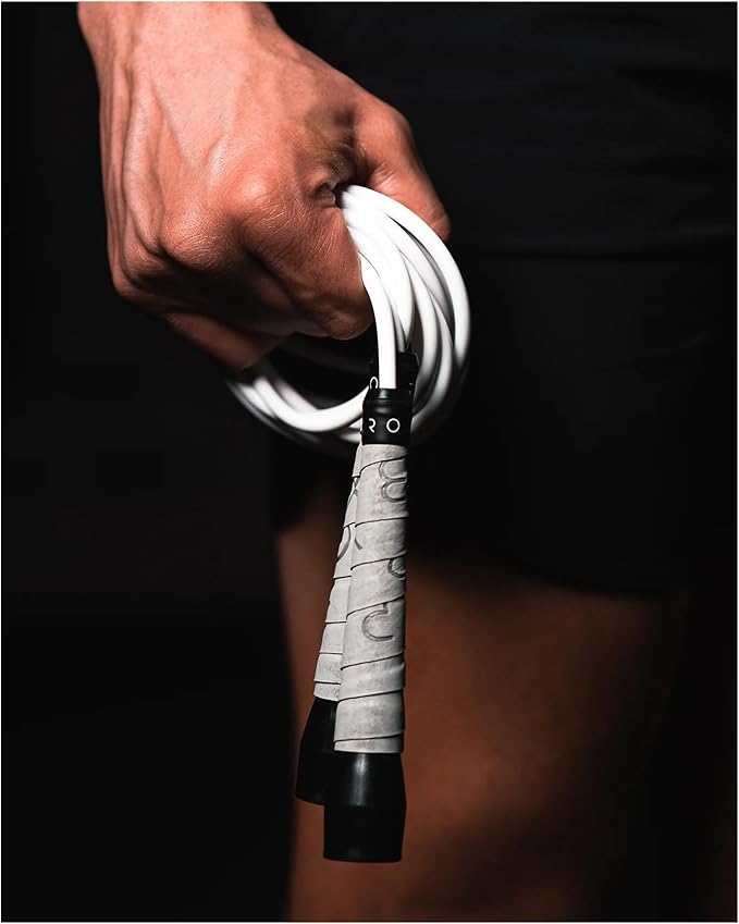 A Jump Rope Made For Boxing, Tangle-Free, 15% Heavier Than A Normal PVC Rope, Boxer Jump Rope, Adjustable, Includes Grip Tapes For More Grip, Skipping Rope for Boxers, Premium Quality-StrideForce Fitness