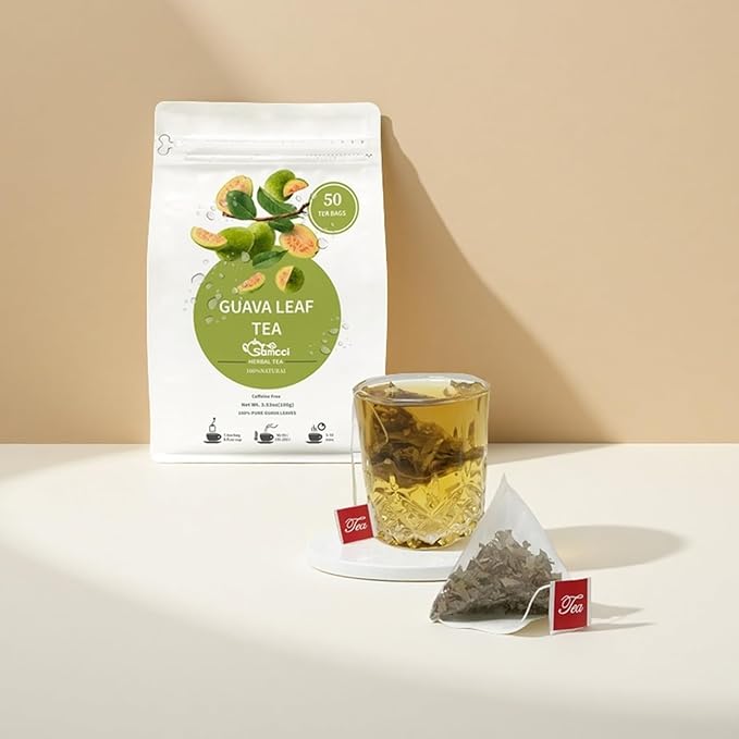 Samcci - Guava Leaves Tea Bags, 50 Teabags - Hojas De Guayaba, Premium Guava Leaf Tea - Immune Support - Digestion & Relaxation - Non-GMO - Caffeine-free-StrideForce Fitness