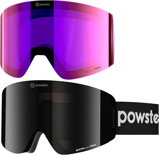 Ski Goggles Snow OTG Snowboard Goggles Magnetic Interchangeable Lens Frameless UV Protection Anti-fog mobile Skating-StrideForce Fitness