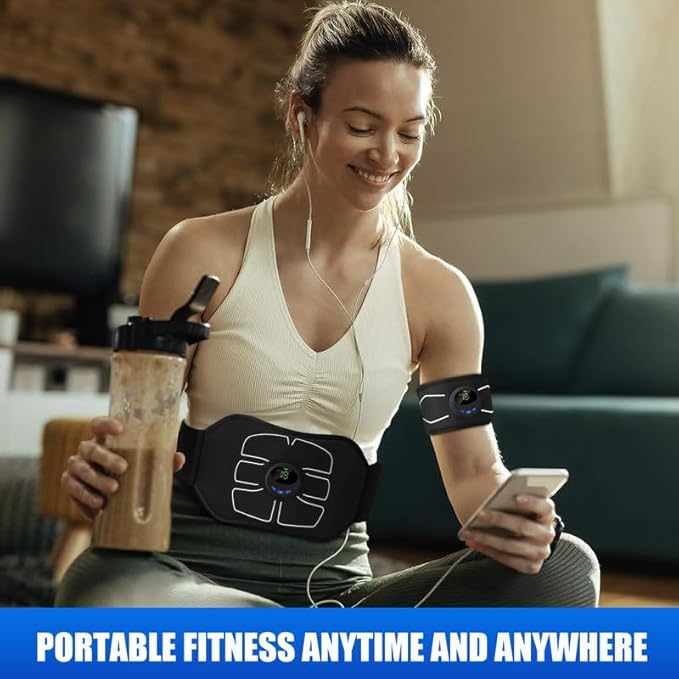 MarCoolTrip MZ Electronic Muscle Stimulator, Abs Stimulator Muscle Toner, Ab Machine Trainer for All Body, Fitness Strength Training Workout Equipment for Men and Women-StrideForce Fitness