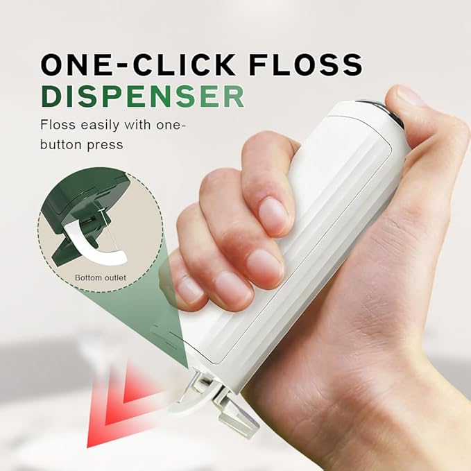 Portable Floss Dispenser with 100 Pcs Dental Floss, Dental Floss Dispenser Dental Floss Picks Case, Automatic Floss Dispenser Floss Organizer for Family Travel (2pcs B)