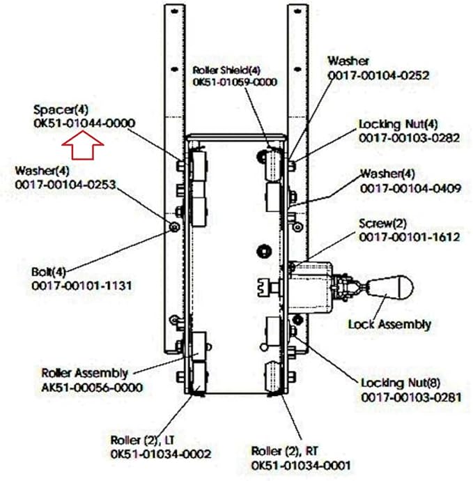 Wheel Roller Seat Spacer 0K51-01044-0000 Works with Life Fitness Stationary Bike-StrideForce Fitness