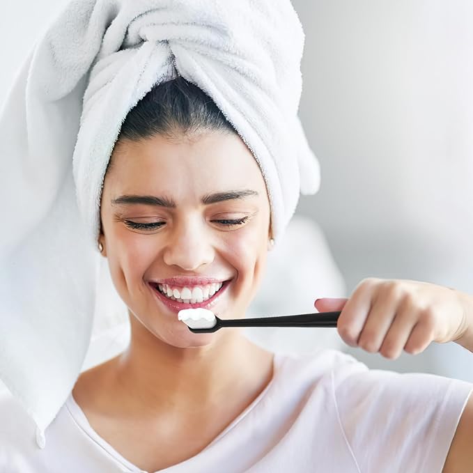 10Pcs Soft Bristle Adult Toothbrushes for Sensitive Gums Lightweight Portable Design with Suppleness for Pregnant Women and Household Teeth Cleaning