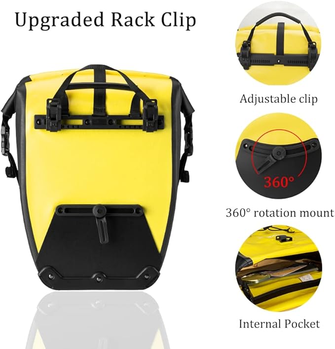 ROCKBROS Bike Panniers Waterproof Bike Rear Rack Bag Max 30L Large Capacity Bike Rear Panniers for Cycling Traveling Commuting-StrideForce Fitness