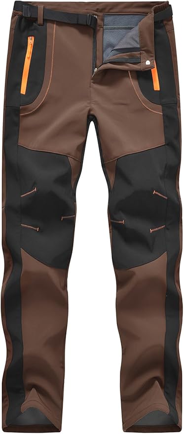 Rdruko Men's Snow Ski Pants Waterproof Insulated Winter Outdoor Snowboard Hiking Fleece Pants with Belt-StrideForce Fitness