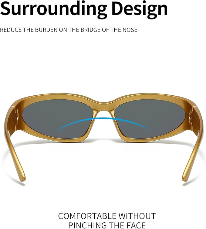 SOAR&EAGLE Y2K 3Pack Polarized sunglasses Wrap Around Men's Women's sunglasses Fashion Sport Shades Sun Glasses-StrideForce Fitness