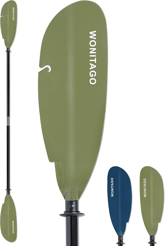 Angler Kayak Paddle with Fiberglass Shaft and Plastic Blade, Floating Adjustable Fihsing Kayak Oar, 220-240 cm/86-94", 240-260 cm/94-102", 260-280 cm/102-110"-StrideForce Fitness