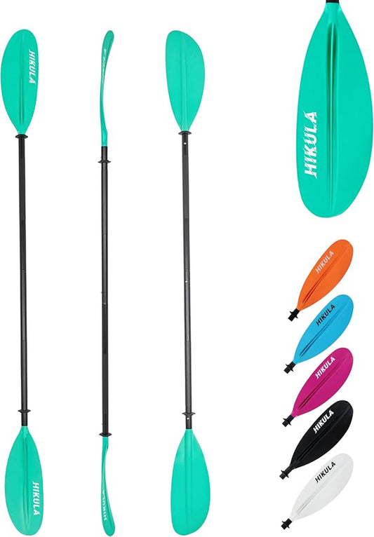 Kayak Paddle Aluminum Shaft Paddle with Nylon Blades, Floating Adjustable Kayaking Oars, 3 Piece, 220-240cm/86-94 Inches,Black/Rose/Teal/Black/Orange/Grey-StrideForce Fitness