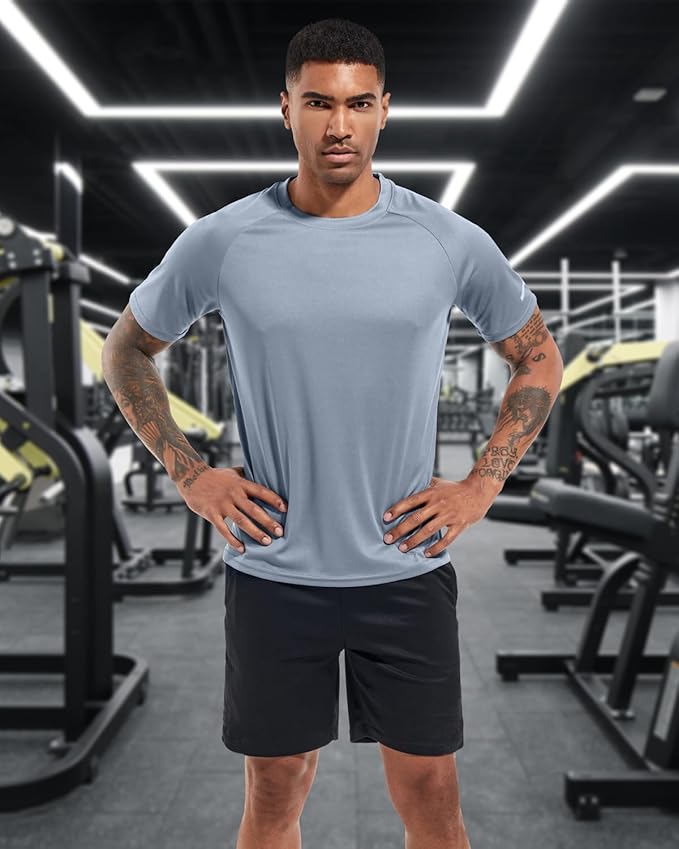 Boyzn 1, 3, 5 or 7 Pack Men's Workout Running Shirts, Dry Fit Moisture Wicking T-Shirt, Gym Athletic Short Sleeve Tee Shirts-StrideForce Fitness