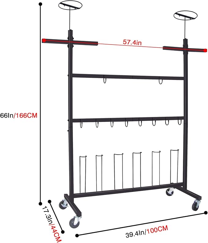 Hockey Gear Drying Rack - Ice Hockey Stick Holder Field Hockey Equipment Dryer - Large Hockey Display Storage Rack Sports Metal Tree Stand for Lacrosse (Patent Protected)-StrideForce Fitness
