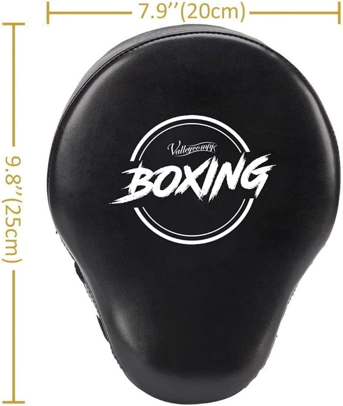 Valleycomfy Boxing Curved Focus Punching Mitts- Leatherette Training Hand Pads-StrideForce Fitness
