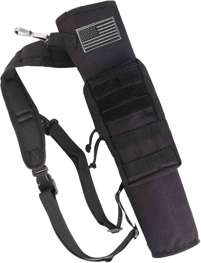 KRATARC Archery Lightweight Back Arrow Quiver Dual Use Foldable Compact Hip Arrows Bag with Molle System Pocket Hanged for Target Shooting Hunting-StrideForce Fitness