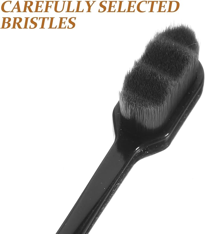 Extra Soft Bristle Toothbrushes for Adults and 4pcs, Small Head Manual Toothbrushes with Black Handle, Gentle on Gums for Sensitive Teeth and Daily Oral Care Random Random Color
