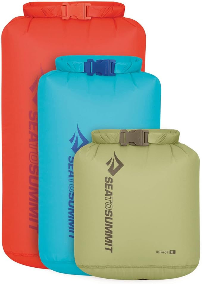 Sea to Summit Ultra-Sil Dry Bag Set, Ultralight Waterproof Stuff Sack (3L, 5L, and 8L)-StrideForce Fitness