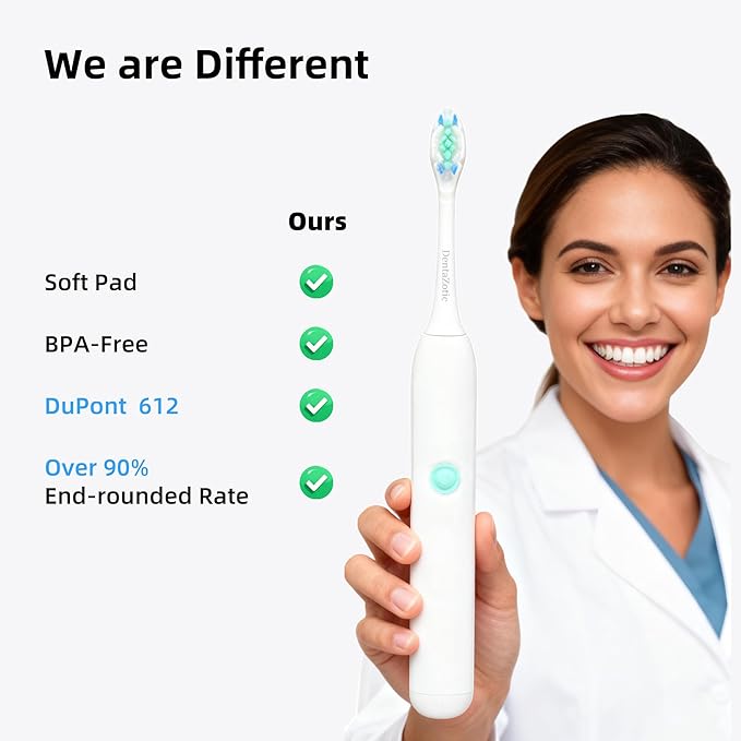 Gum Care Replacement Heads for Philips Sonicare, Electric Toothbrush Replacement Heads for Adults, Soft Bristles, White 10 Pack