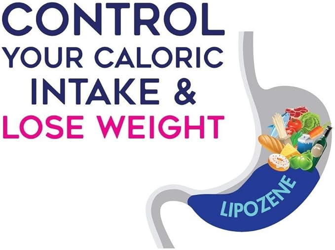 Lipozene Diet Pills - Weight Loss Supplement - Appetite Suppressant- 1 Bottle of 60 Capsules for 30 Servings- No Caffeine-StrideForce Fitness