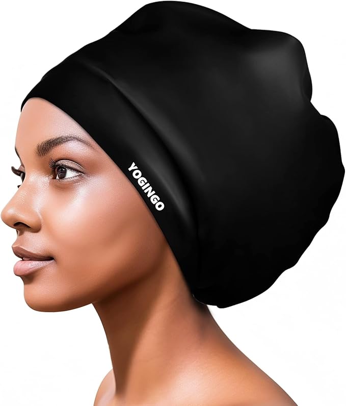 Extra Large Swim Cap - Silicone Cap for Long/Short Hair, Braids & Dreadlocks - Keeps Hair Dry-StrideForce Fitness