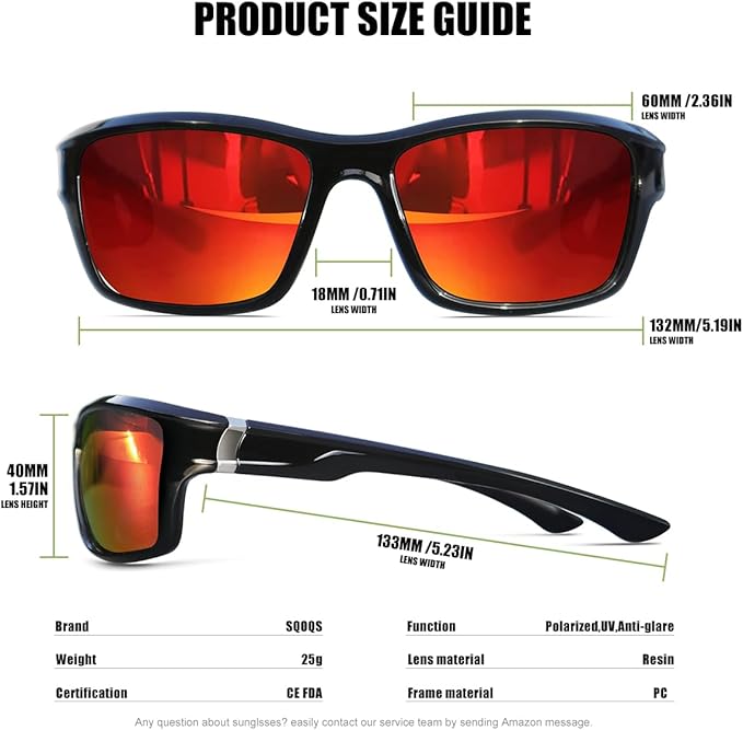 Polarized Sunglasses for Men Women Sports Goggles Lightweight Frame Cycling Running Fishing Driving UV400 Protection-StrideForce Fitness