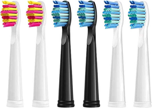 Replaceable Brush Heads Bristle Refill ，Compatibility for Seago/Fairywill Electric Toothbrush FW/SG 507/508/515/551/917/959(Type 10)