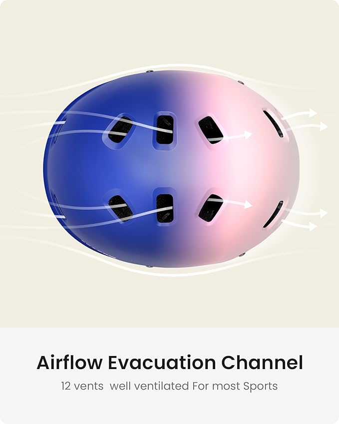 OutdoorMaster Skateboard Cycling Helmet - Two Removable Liners Ventilation Multi-Sport Scooter Roller Skate Inline Skating Rollerblading for Kids, Youth & Adults-StrideForce Fitness