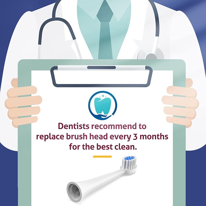 Replacement Toothbrush Heads for Razoko Kids Toothbrush 6 Pack