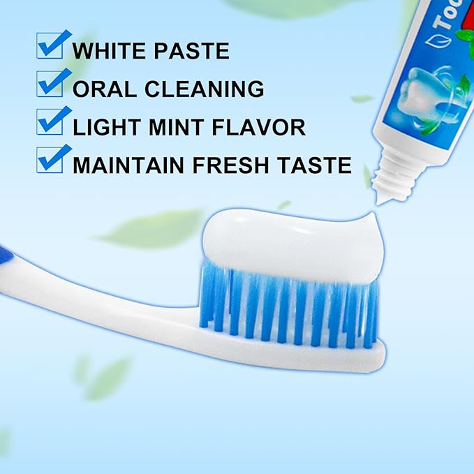 0.176 oz Bulk Travel Size Toothpaste,100 Tubes 5 Grams Extra Small Toothpaste Travel Size Bulk Mint Flavor Mini Disposable Toothpaste for Hotel,Guests,Homeless,School(Too Small,Only be Single Use)