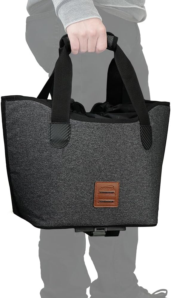 Ibera Bike Bag MIK Shopping Bag 17L - Clip-On bike Bags For Bicycles for Groceries up to 22 lbs (10 kg) - Reusable, Reinforced & Weather-Resistant - Durable Bike Rack bag ONLY FOR MIK RACKS-StrideForce Fitness