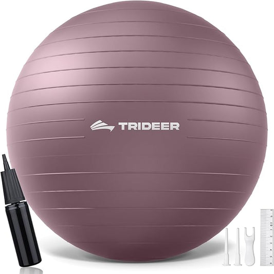 Trideer Yoga Ball – Anti-Burst Exercise Ball for Pregnancy, Office, Birthing, Stretching & Core Workout – Home Gym & Therapy-StrideForce Fitness