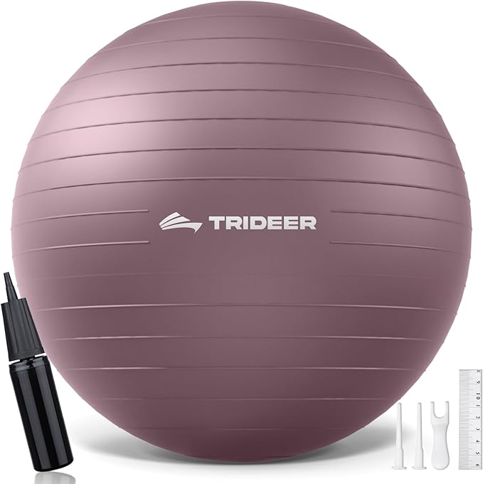 Trideer Yoga Ball – Anti-Burst Exercise Ball for Pregnancy, Office, Birthing, Stretching & Core Workout – Home Gym & Therapy-StrideForce Fitness