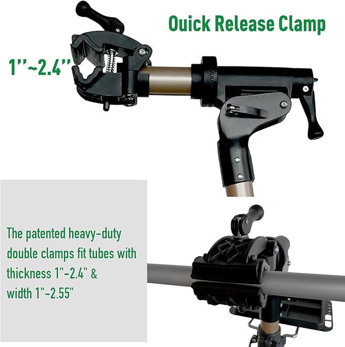 Bike Repair Stand Bicycle Stand for Mechanic Maintenance Rack Road Mountain Lightweight & 360 Adjustable Quick Release Portable Whole Aluminum Alloy for MTB Max 110lbs-StrideForce Fitness
