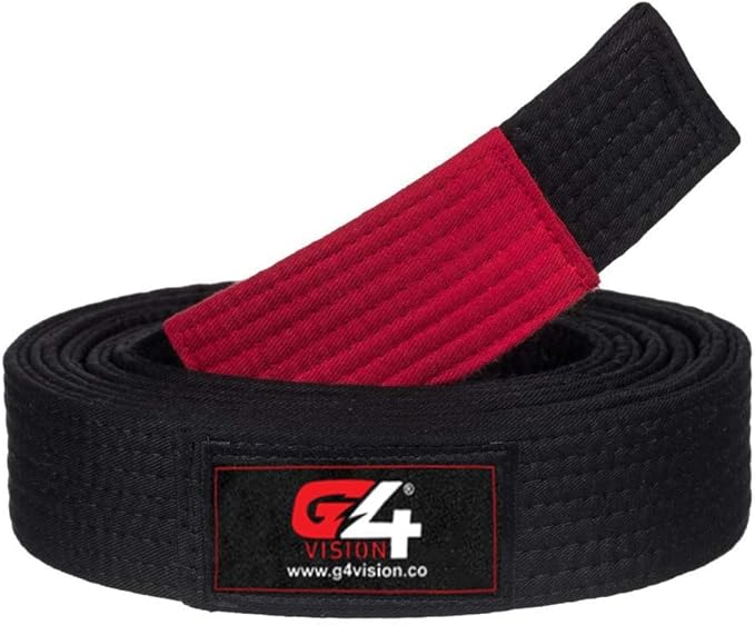 G4 VISION Jiu Jitsu Belt BJJ Belts Brazilian Adult A1 A2 A3 A4 Black Brown Purple Blue White-StrideForce Fitness