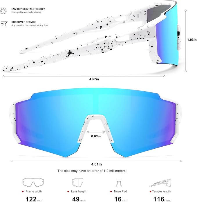 Youth Baseball Sunglasses Kids Sports Sunglasses for Boys Girls Softball Cycling Glasses UV400 Protection-StrideForce Fitness