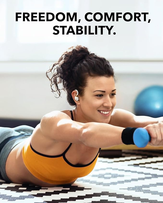 soundcore Sport X20 by Anker, True-Wireless Workout Earbuds, Rotatable and Extendable Ear Hooks, Noise Cancelling, Deep Bass, IP68 Waterproof, Sweatproof, Dustproof, 48H Play, Sport Earbuds for Gym-StrideForce Fitness