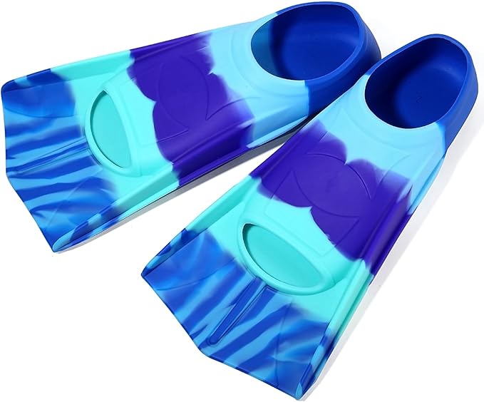 Kids Swim Fins,Short Kids Fins Youth Swimming Flippers for Lap Swimming Training for Children Girls Boys Beginners-StrideForce Fitness