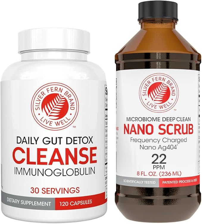 Silver Fern Brand Ultimate Clean-Up Kit - Mild Issues - Cleanse Capsules & Nano Scrub Liquid, I Kit, 30 Day Supply, No Gluten, No Dairy, Made in USA-StrideForce Fitness