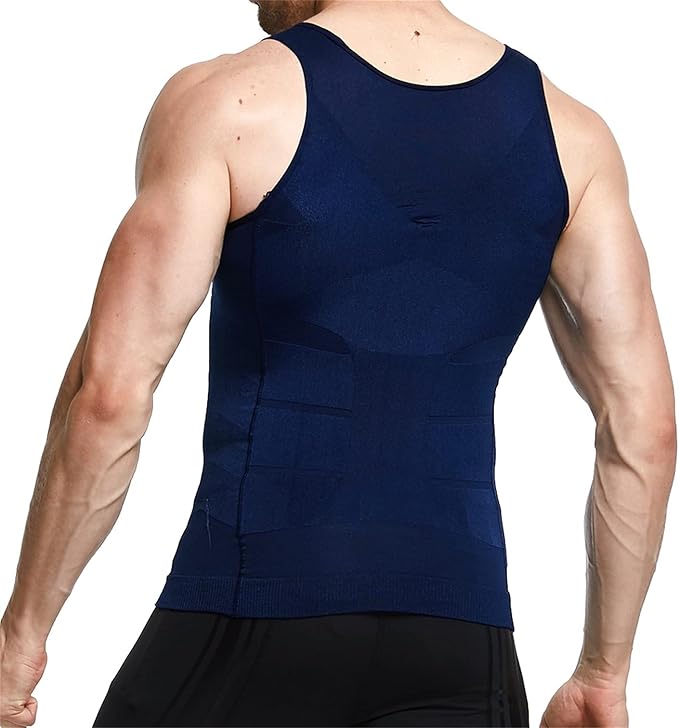 GKVK Mens Slimming Body Shaper Vest Shirt Abs Abdomen Slim-StrideForce Fitness