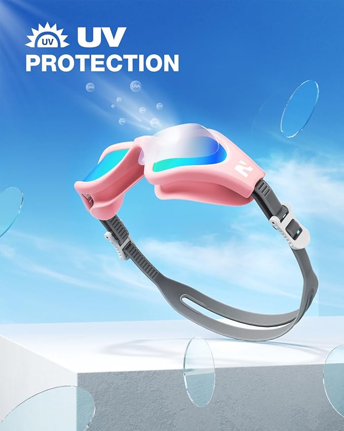 ZIONOR G1 Lite Swim Goggles with Swim Cap Comfortable Anti-fog Swimming Goggles Cap Set for Adult Men Women-StrideForce Fitness