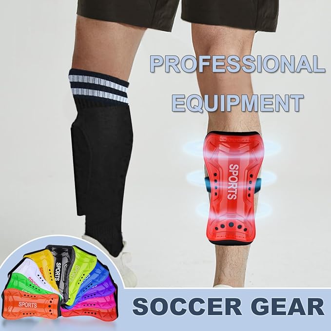Youth Soccer Shin Guards for Kids Shin Pads Child Calf Protective Gear Protective Soccer Equipment for Boys Girls Children 3-15 Years Old-StrideForce Fitness