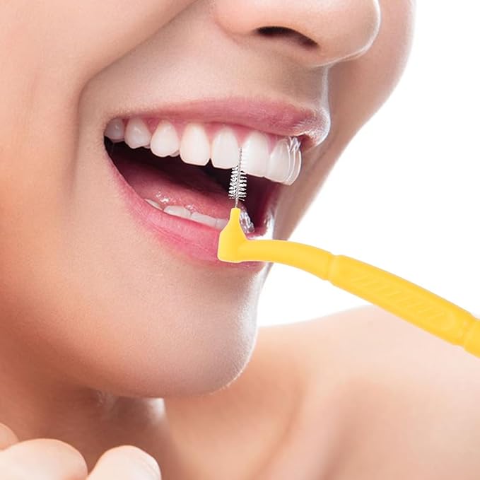 30Pcs Interdental Brushes Manual Toothbrush for Braces Teeth Cleaning L-Shaped Wear-Resistant Toothbrushes Portable Collection for Oral Care
