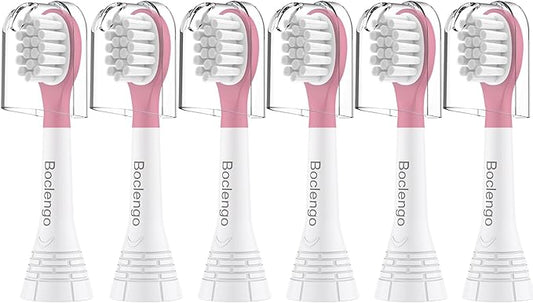 Kids Toothbrush Heads for Philips Sonicare Kids Replacement Heads, for Phillips Sonic Care Kid Small Brush HX6032/94, HX6340,HX6350,HX6320,Soft Compact Brush Head for 3-7 Child,6 Pcs Pink
