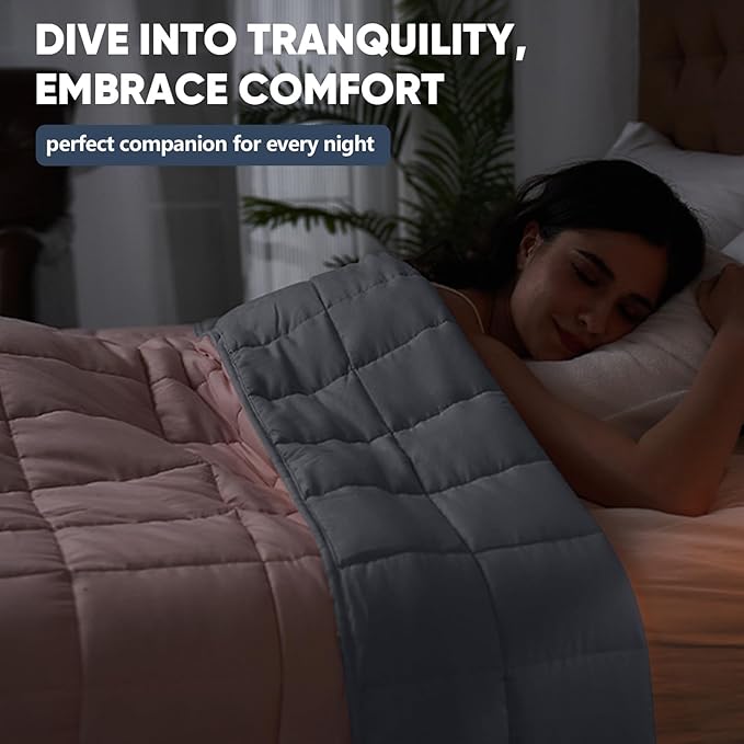 King Size Weighted Blanket for Adults (25 lbs, 80” x 87”, Pink Grey) Cooling Heavy Blanket for Sleeping Perfect for 240-260 lbs, Breathable Blanket for Adults & Couple All Season, Machine Washable-StrideForce Fitness