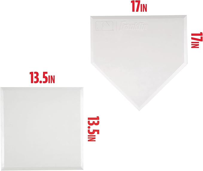 Franklin Sports MLB Baseball Base Set - Throw Down Rubber Bases for Baseball + Softball with Home Plate - Portable Backyard Baseball, Softball, Kickball Bases-StrideForce Fitness