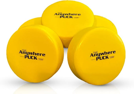Nature Bound The Anywhere Puck Foam Hockey Training Puck (6 Pack with Drawstring Storage Bag), for Children and Adults, Indoor and Outdoor Use-StrideForce Fitness