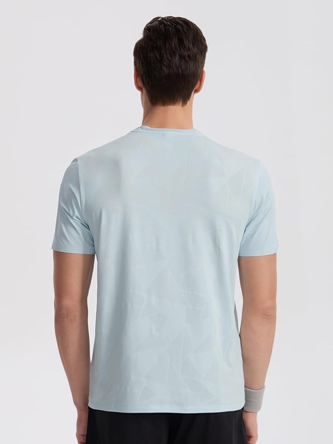 Mens Seamless Workout T-Shirts Lightweight Moisture Wicking Running Hiking Camping Tennis Pickleball Shirts for Men-StrideForce Fitness