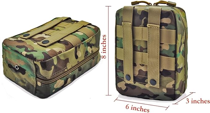 Carlebben EMT Pouch MOLLE Ifak Pouch Tactical MOLLE Medical First Aid Kit Utilit Camouflage-StrideForce Fitness
