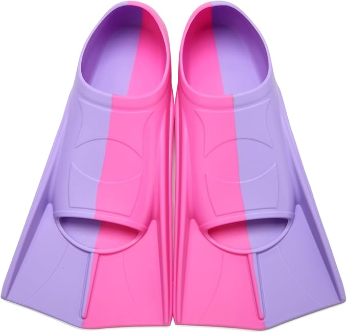 Kids Swim Fins,Short Kids Fins Youth Swimming Flippers for Lap Swimming Training for Children Girls Boys Beginners-StrideForce Fitness